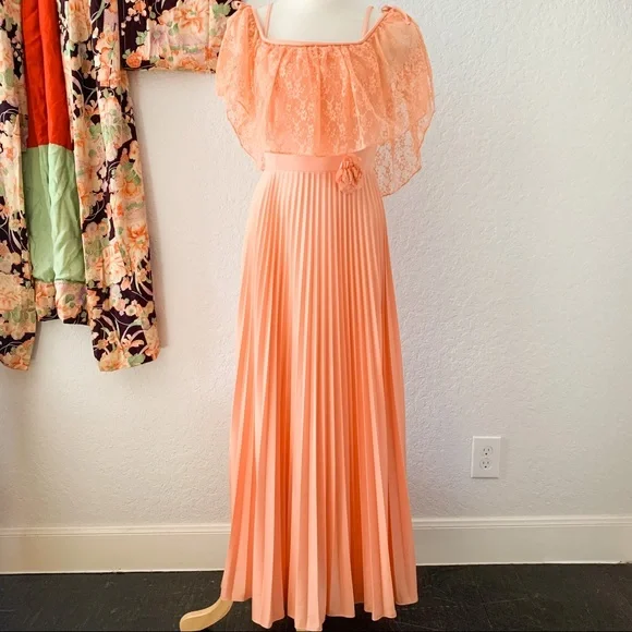 Vintage | Dresses | Vintage Peach Dress | Poshmark